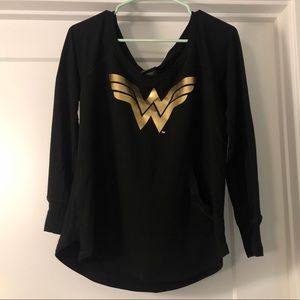 Torrid Wonder Woman Black pullover w/gold detail